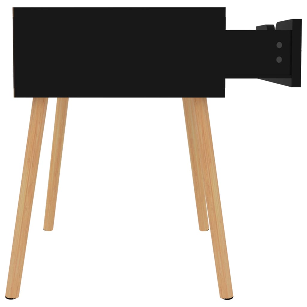 Comodino Nero Lucido 40x40x56 cm in Legno Multistrato - homemem39