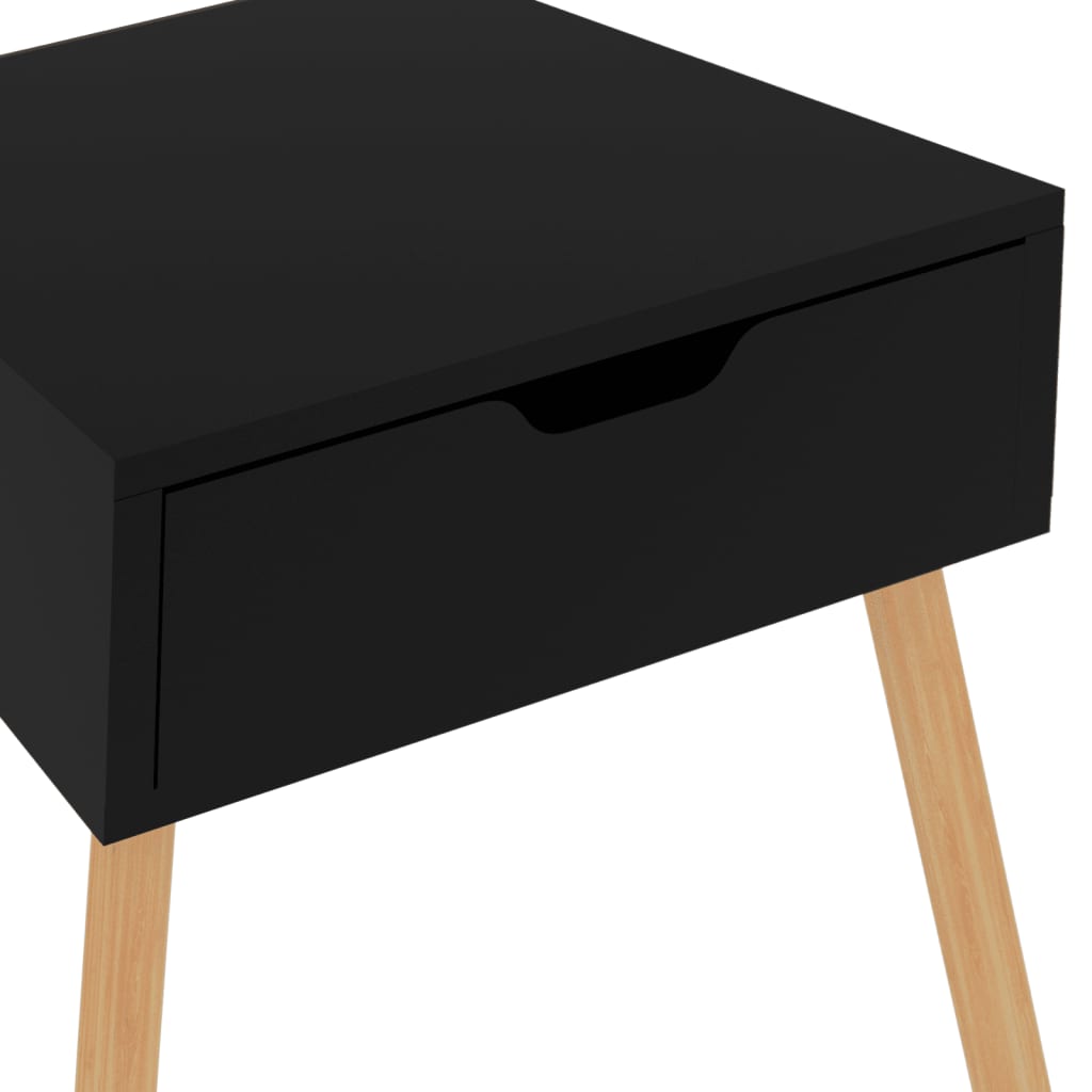 Comodini 2 pz Nero Lucido 40x40x56 cm in Legno Multistrato - homemem39