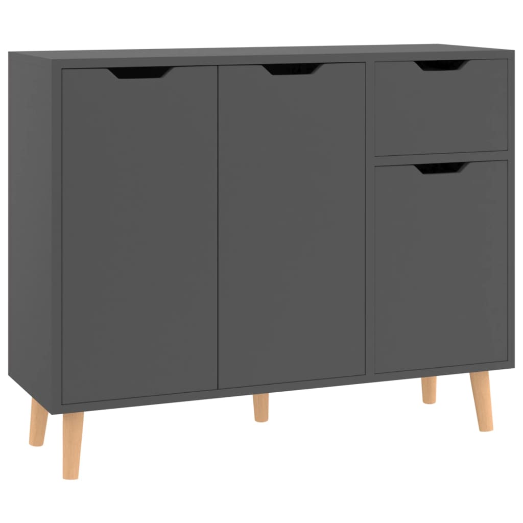 Credenza Grigia 90x30x72 cm in Legno Multistrato