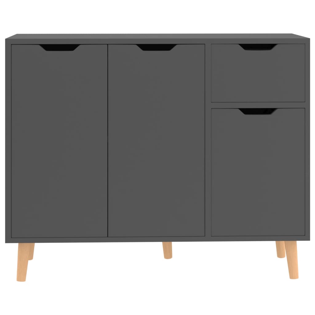 Credenza Grigia 90x30x72 cm in Legno Multistrato