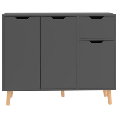 Credenza Grigia 90x30x72 cm in Legno Multistrato