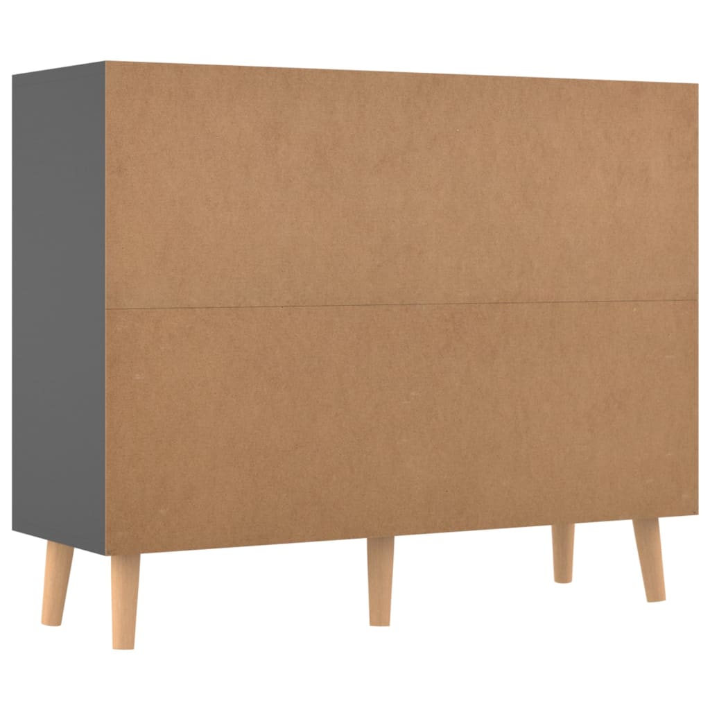 Credenza Grigia 90x30x72 cm in Legno Multistrato