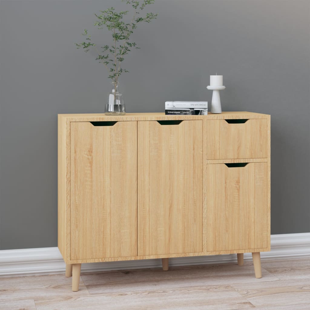 Credenza Rovere Sonoma 90x30x72 cm in Legno Multistrato