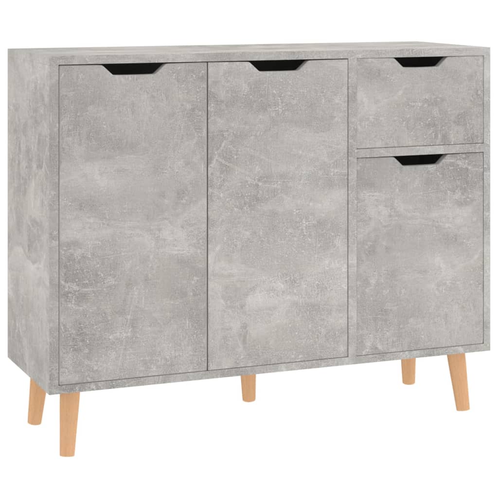 Credenza Grigio Cemento 90x30x72 cm in Legno Multistrato