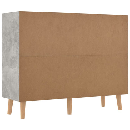 Credenza Grigio Cemento 90x30x72 cm in Legno Multistrato