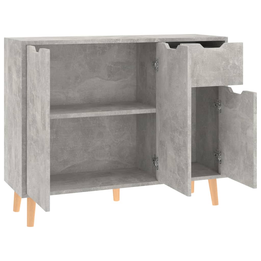Credenza Grigio Cemento 90x30x72 cm in Legno Multistrato - homemem39