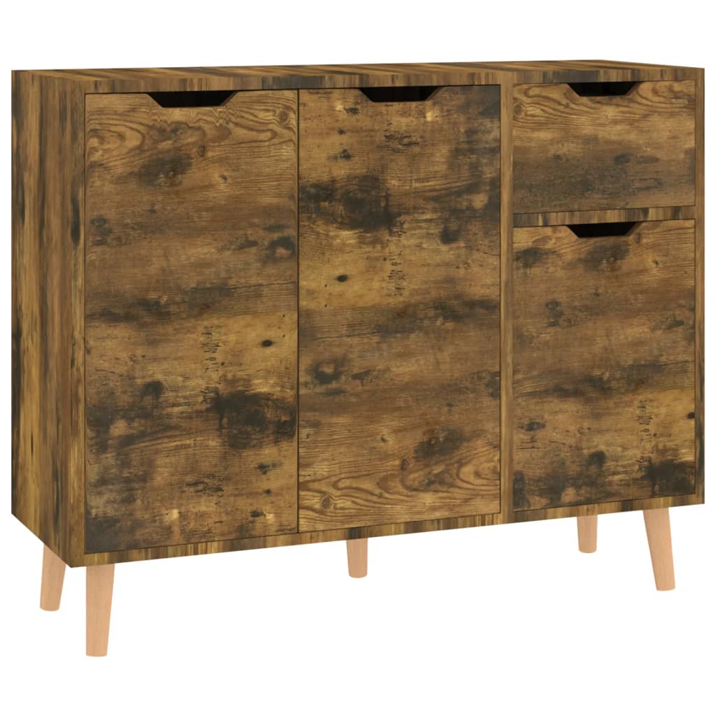 Credenza Rovere Fumo 90x30x72 cm in Legno Multistrato - homemem39