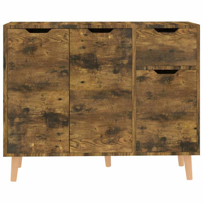 Credenza Rovere Fumo 90x30x72 cm in Legno Multistrato