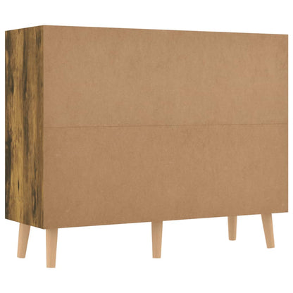 Credenza Rovere Fumo 90x30x72 cm in Legno Multistrato