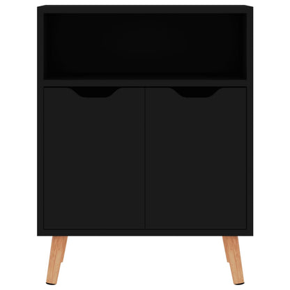 Credenza Nera 60x30x72 cm in Legno Multistrato