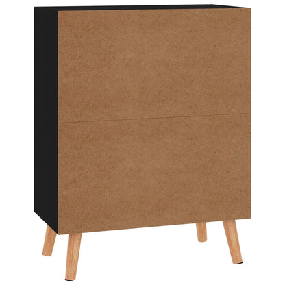 Credenza Nera 60x30x72 cm in Legno Multistrato