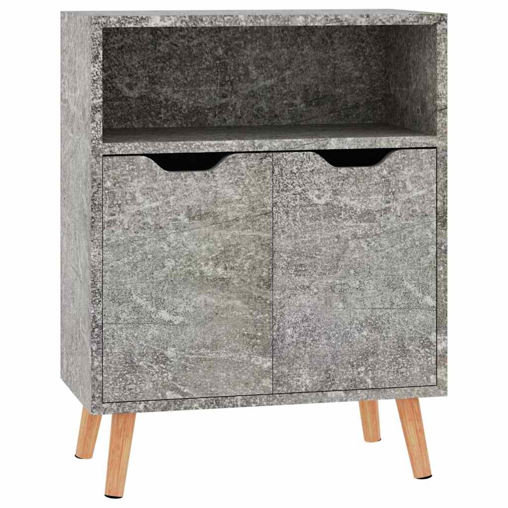 Credenza Grigio Cemento 60x30x72 cm in Legno Multistrato