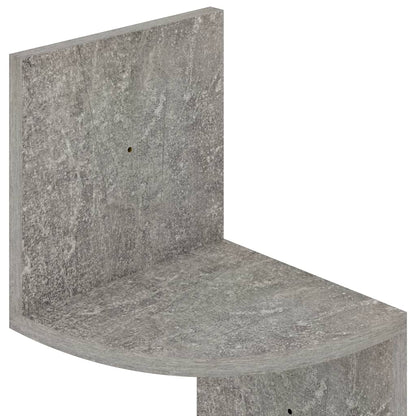 Scaffale Angolare a Muro Grigio Cemento 19x19x123cm Multistrato | homemem39