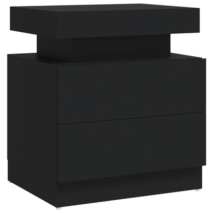 Comodino Nero 45x35x52 cm in Legno Multistrato