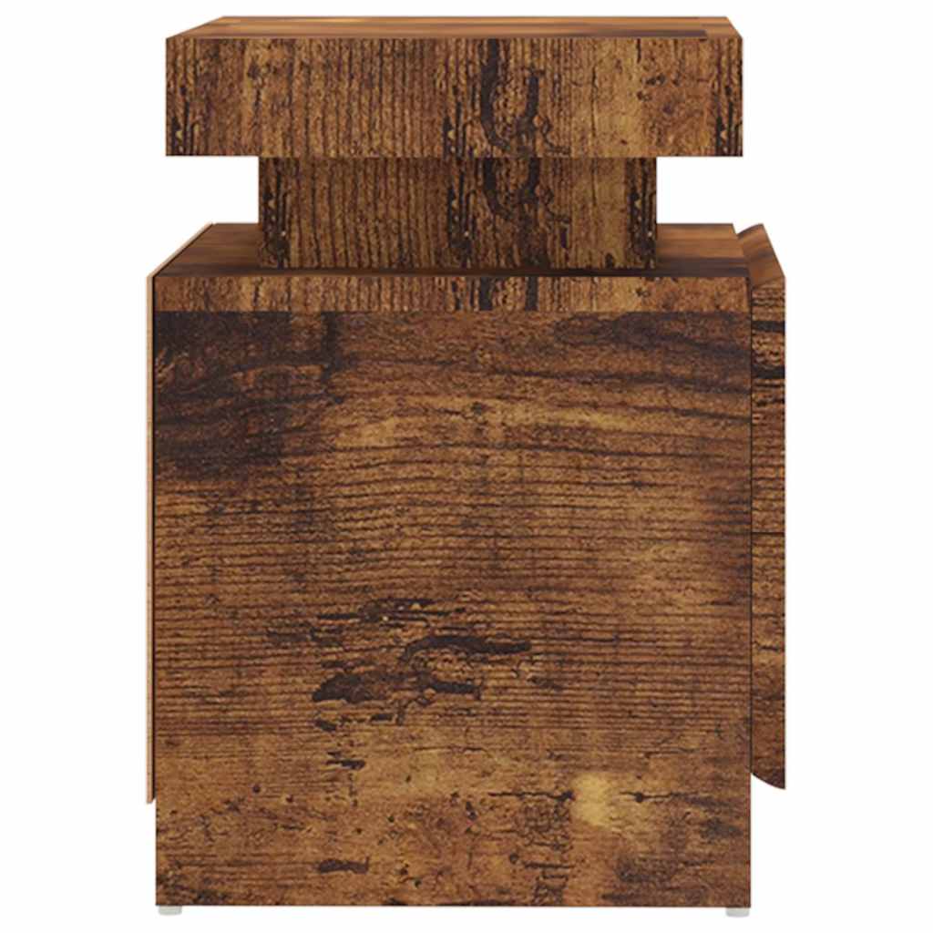 Comodino Rovere Fumo 45x35x52 cm in Legno Multistrato