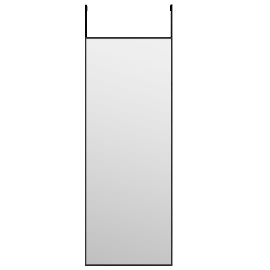 Specchio da Porta Nero 30x80 cm in Vetro e Alluminio | homemem39