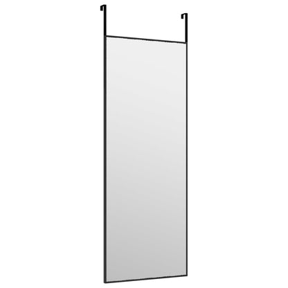 Specchio da Porta Nero 30x80 cm in Vetro e Alluminio | homemem39