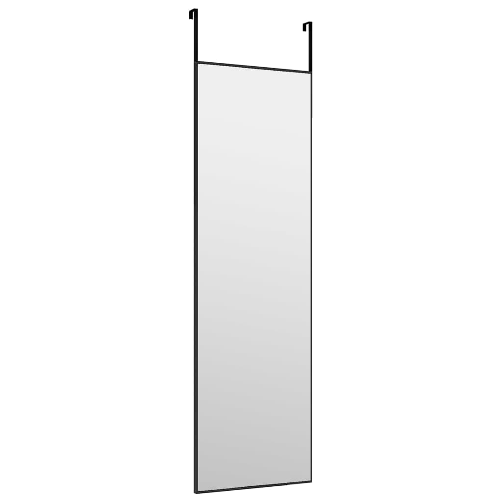 Specchio da Porta Nero 30x100 cm in Vetro e Alluminio | homemem39