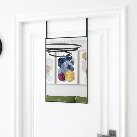 Specchio da Porta Nero 40x60 cm in Vetro e Alluminio | homemem39