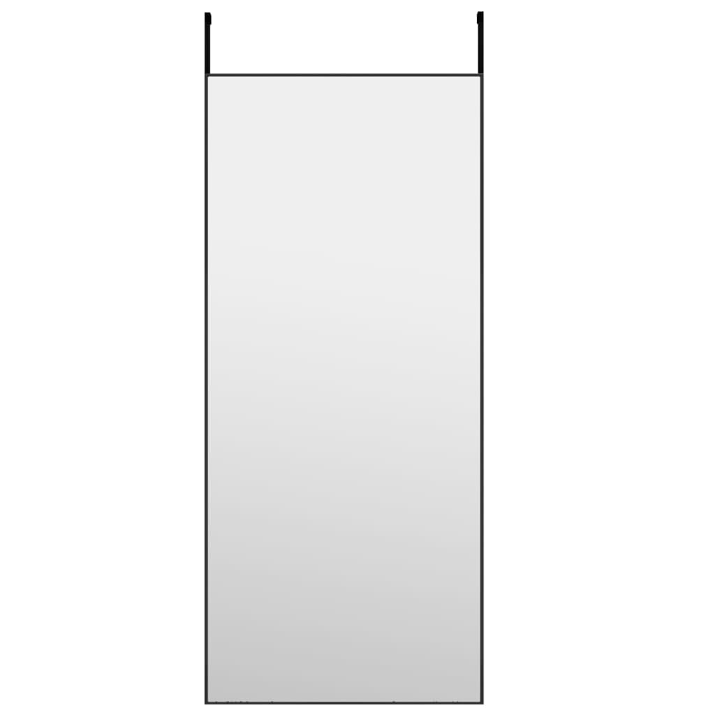 Specchio da Porta Nero 40x100 cm in Vetro e Alluminio | homemem39
