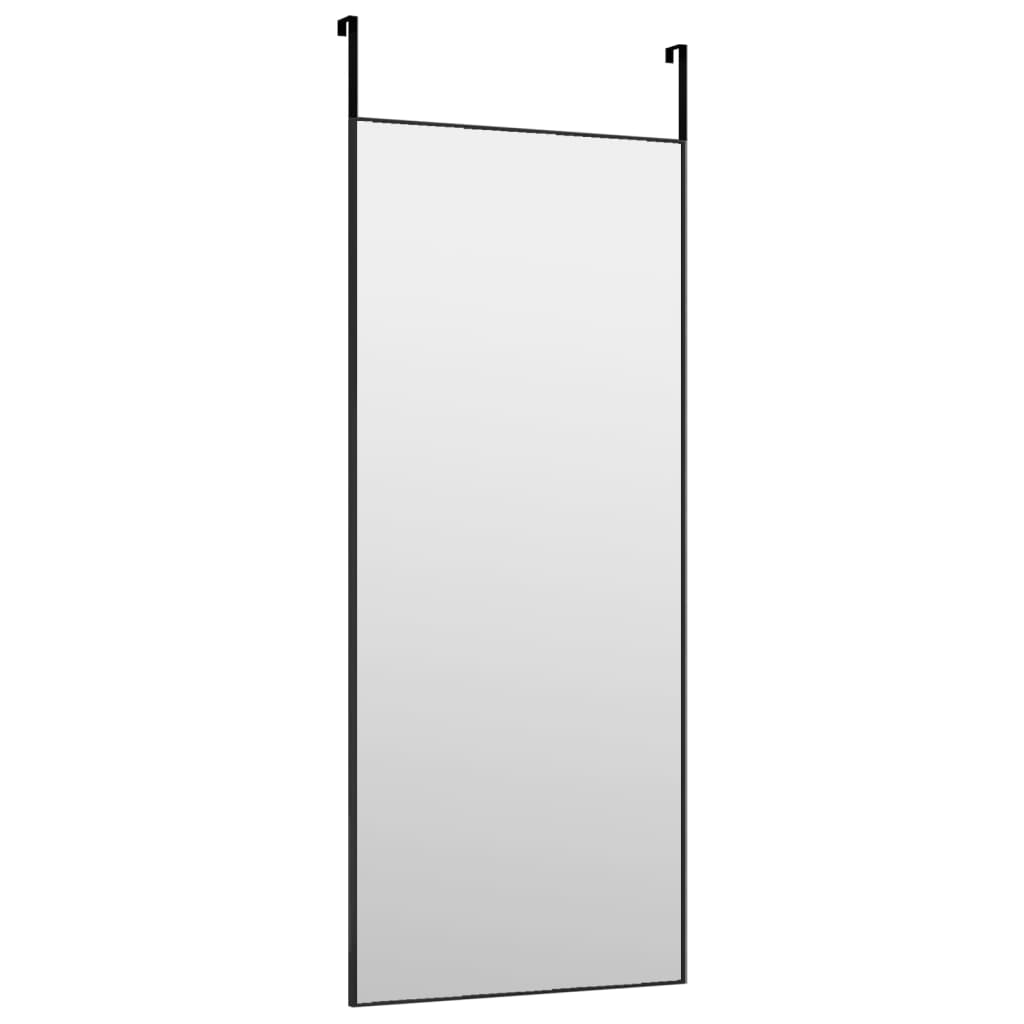 Specchio da Porta Nero 40x100 cm in Vetro e Alluminio | homemem39