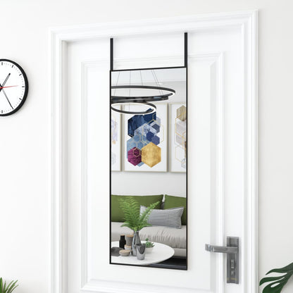Specchio da Porta Nero 40x100 cm in Vetro e Alluminio | homemem39