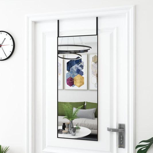 Specchio da Porta Nero 40x100 cm in Vetro e Alluminio | homemem39