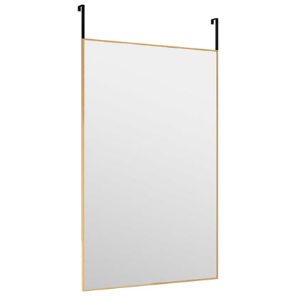 Specchio da Porta Oro 50x80 cm in Vetro e Alluminio | homemem39