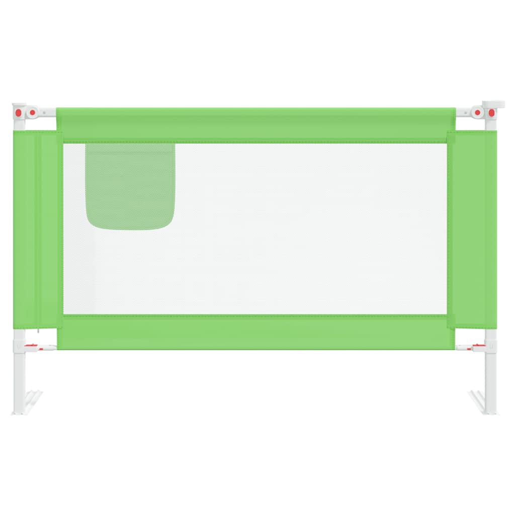 Sponda Letto di Sicurezza per Bambini Verde 120x25cm in Tessuto