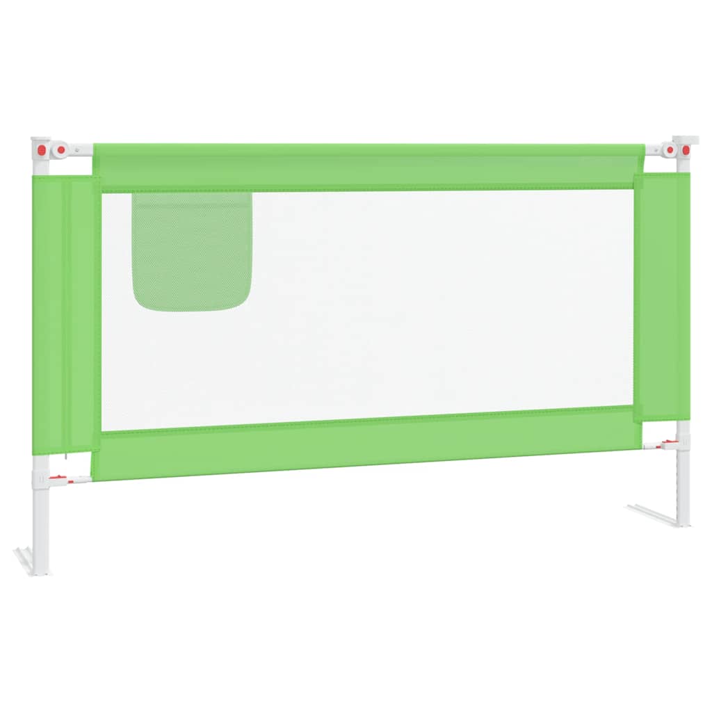 Sponda Letto di Sicurezza per Bambini Verde 140x25cm in Tessuto - homemem39