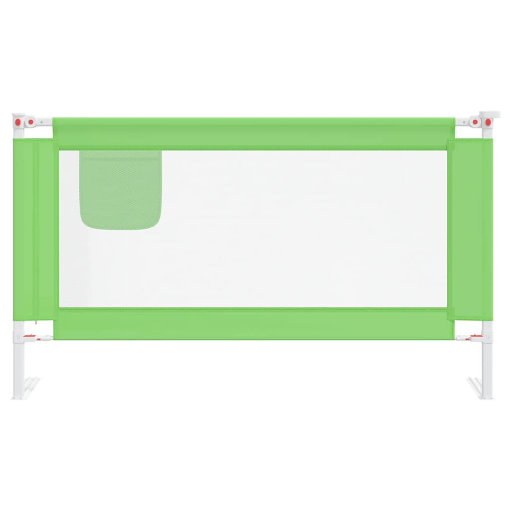 Sponda Letto di Sicurezza per Bambini Verde 140x25cm in Tessuto - homemem39