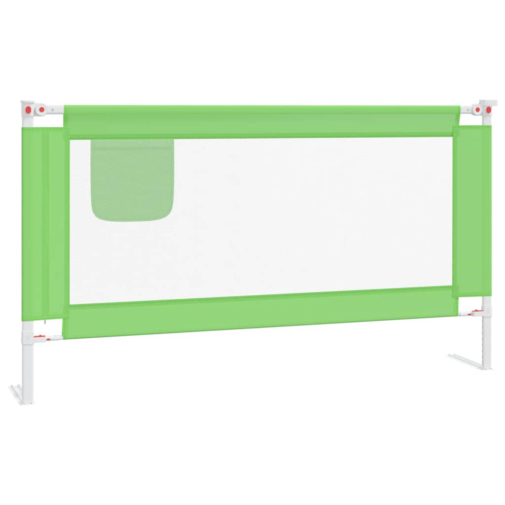 Sponda Letto di Sicurezza per Bambini Verde 150x25cm in Tessuto - homemem39