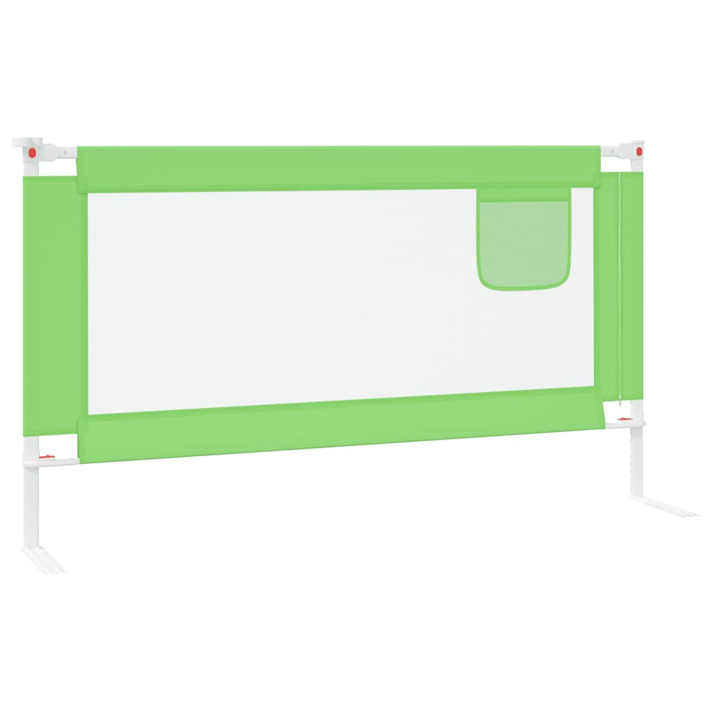 Sponda Letto di Sicurezza per Bambini Verde 150x25cm in Tessuto - homemem39