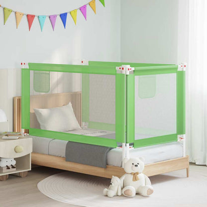 Sponda Letto di Sicurezza per Bambini Verde 150x25cm in Tessuto