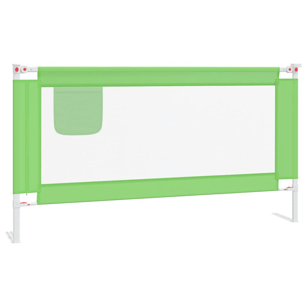 Sponda Letto di Sicurezza per Bambini Verde 160x25cm in Tessuto | homemem39