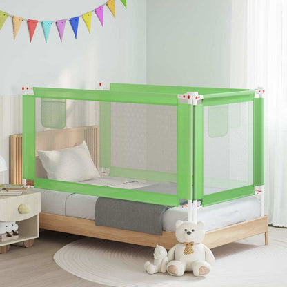 Sponda Letto di Sicurezza per Bambini Verde 160x25cm in Tessuto