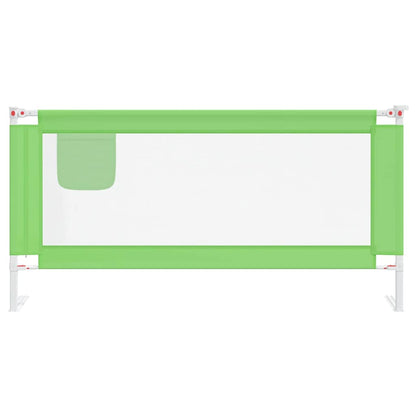 Sponda Letto di Sicurezza per Bambini Verde 180x25cm in Tessuto
