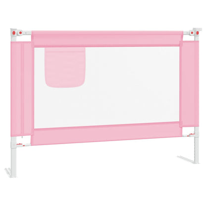 Sponda Letto di Sicurezza per Bambini Rosa 90x25 cm in Tessuto - homemem39