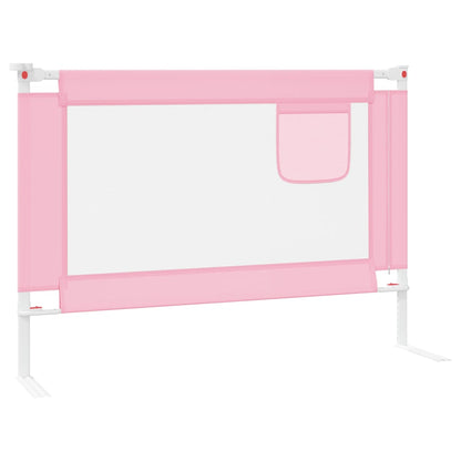 Sponda Letto di Sicurezza per Bambini Rosa 90x25 cm in Tessuto - homemem39