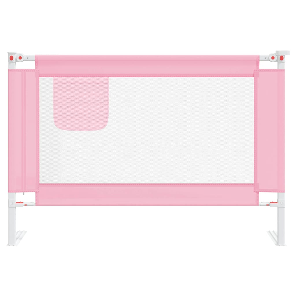 Sponda Letto di Sicurezza per Bambini Rosa 100x25cm in Tessuto - homemem39