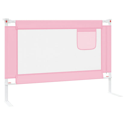 Sponda Letto di Sicurezza per Bambini Rosa 100x25cm in Tessuto - homemem39