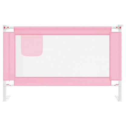 Sponda Letto di Sicurezza per Bambini Rosa 120x25 cm Tessuto | homemem39