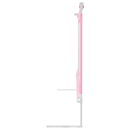 Sponda Letto di Sicurezza per Bambini Rosa 120x25 cm Tessuto