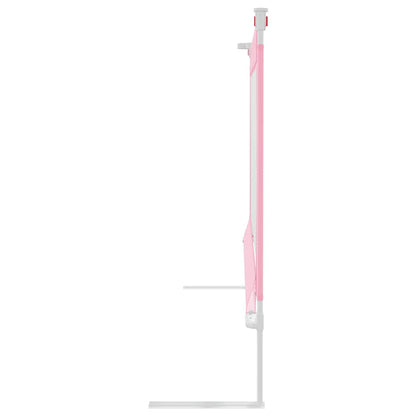 Sponda Letto di Sicurezza per Bambini Rosa 140x25cm in Tessuto