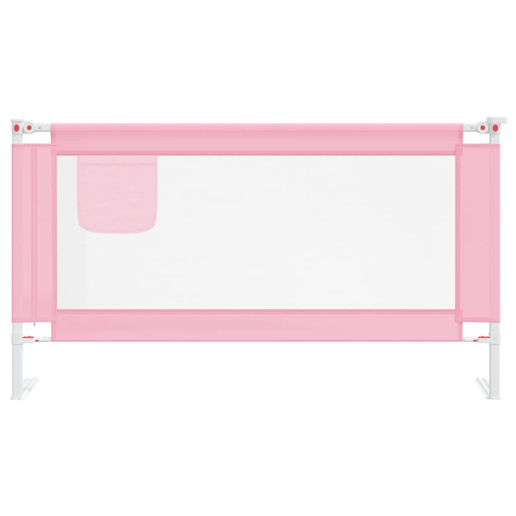 Sponda Letto di Sicurezza per Bambini Rosa 150x25 cm Tessuto - homemem39