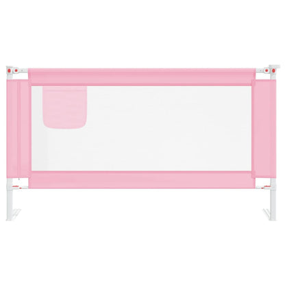 Sponda Letto di Sicurezza per Bambini Rosa 150x25 cm Tessuto - homemem39