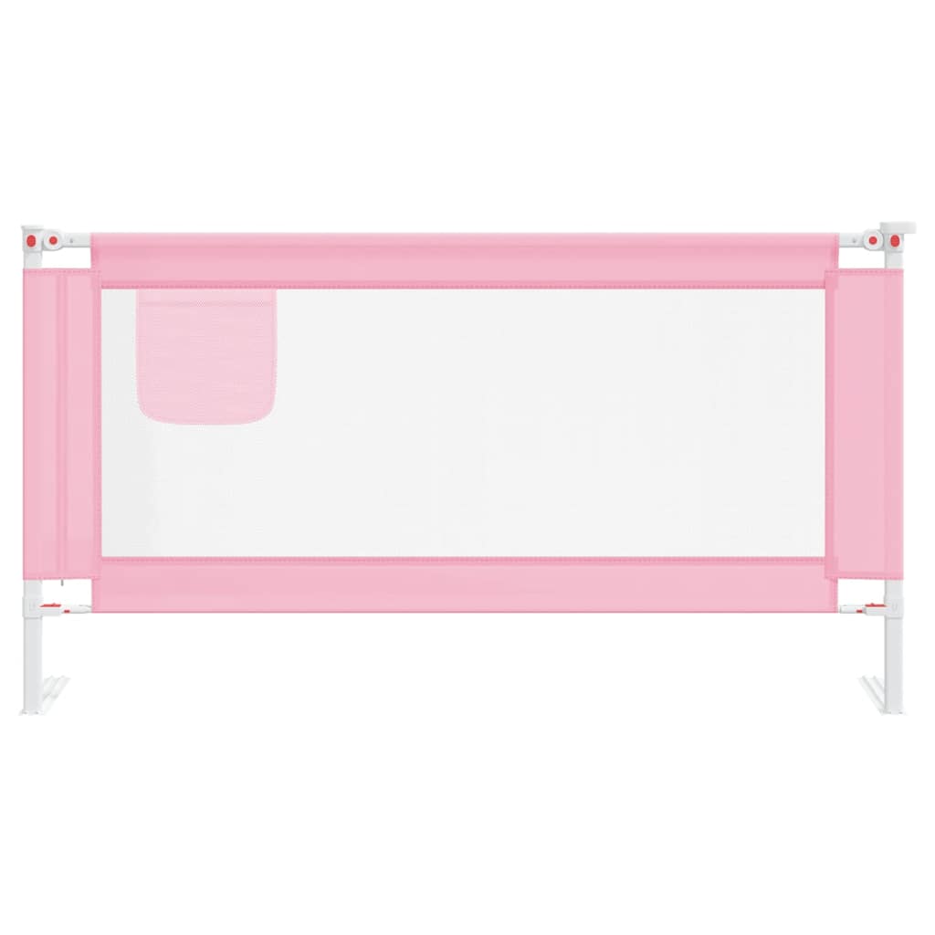 Sponda Letto di Sicurezza per Bambini Rosa 160x25 cm Tessuto - homemem39