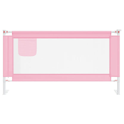 Sponda Letto di Sicurezza per Bambini Rosa 160x25 cm Tessuto - homemem39