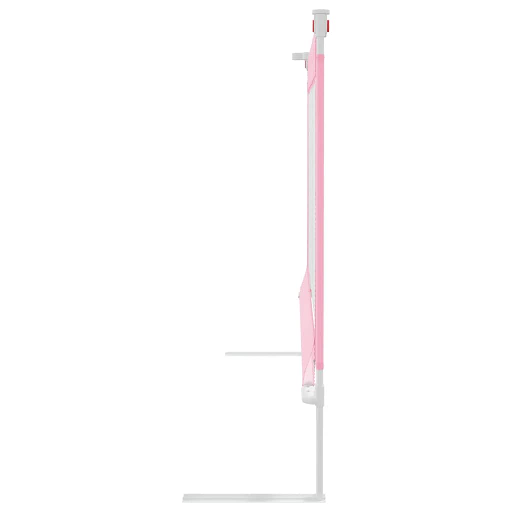 Sponda Letto di Sicurezza per Bambini Rosa 160x25 cm Tessuto
