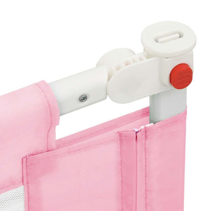 Sponda Letto di Sicurezza per Bambini Rosa 160x25 cm Tessuto
